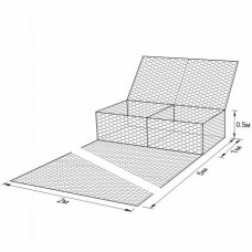 Габион ГСИ-КА-5,0х2,0х0,5-С80-2,7-Ц